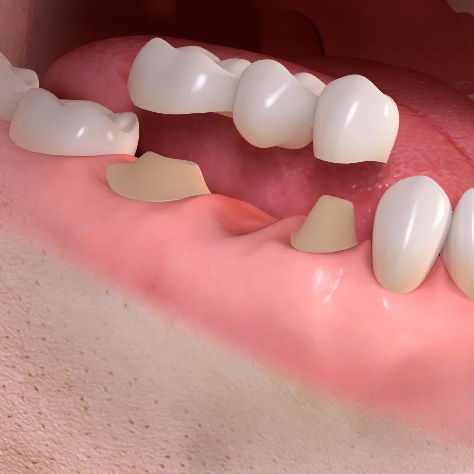Protesi fissa su impianti tra i denti